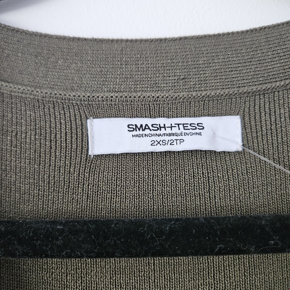 Smash + Tess Green Wrap Bishop Sleeve Dress - Picture 8 of 8